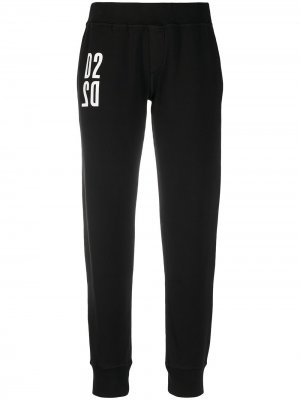 Спортивные брюки с логотипом Dsquared2. Цвет: черный