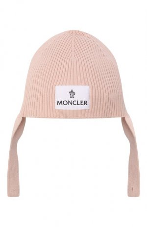 Хлопковая шапка Moncler. Цвет: розовый