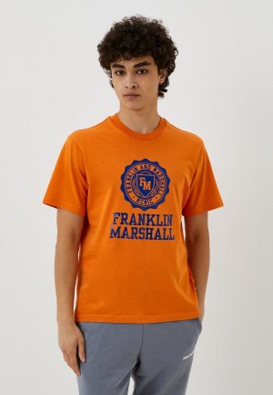 Футболка Franklin & Marshall. Цвет: оранжевый