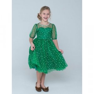 Платье , размер 32, зеленый ТЕХНОТКАНЬ. Цвет: зеленый
