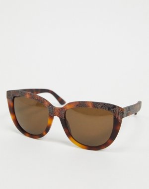 Квадратные солнцезащитные очки в черепаховой оправе Etro-Коричневый ETRO