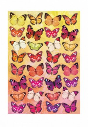 Наклейка декоративная Decoretto Садовые бабочки. Цвет: разноцветный