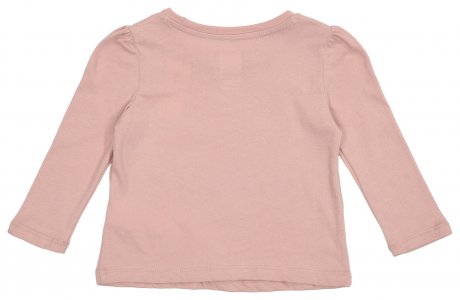 Фуфайка (футболка с длинным рукавом) для младших девочек GAP. Цвет: розовый