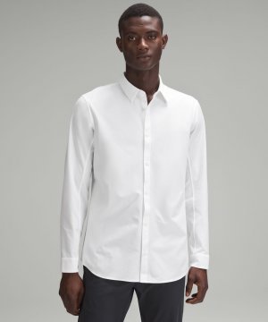 Рубашка приталенного кроя с длинными рукавами New Venture, белый Lululemon