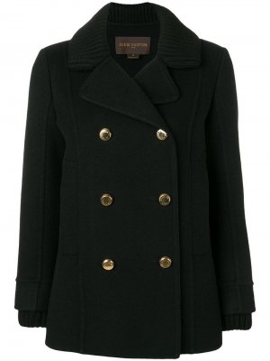 Двубортное пальто Louis Vuitton Vintage. Цвет: черный