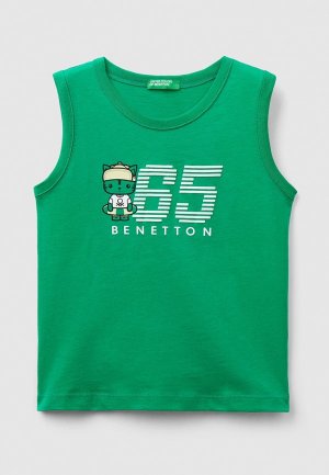 Майка United Colors of Benetton. Цвет: зеленый