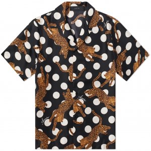 Рубашка Leopard Polka Short Sleeve Vacation, черный/мультиколор Amiri