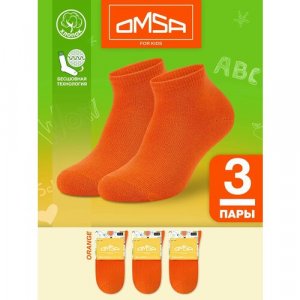 Носки размер 35-38 (20-22), оранжевый Omsa. Цвет: оранжевый