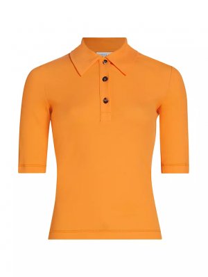 Рубашка поло из хлопкового трикотажа в рубчик , цвет tangerine Rosetta Getty