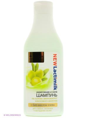 Шампунь Укрепление и сила Lactimilk. Цвет: белый