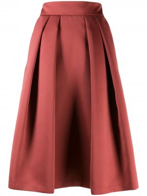 Плиссированная юбка миди Giorgio Armani. Цвет: коричневый