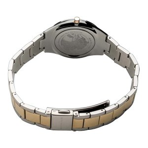 Женские ультратонкие двухцветные часы-браслет из нержавеющей стали — 17231-704 Bering