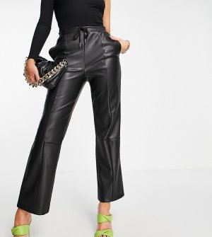 Черные брюки-галифе из искусственной кожи Tall-Черный цвет ASOS DESIGN