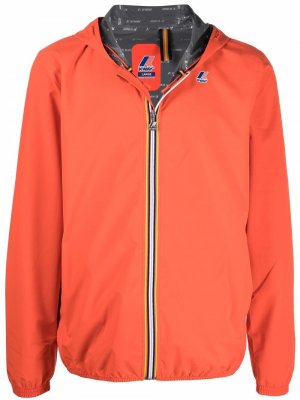 Zip-up hooded jacket K-Way. Цвет: оранжевый