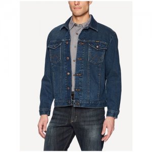 Куртка джинсовая Cowboy Cut Dark Blue (L) Wrangler. Цвет: синий