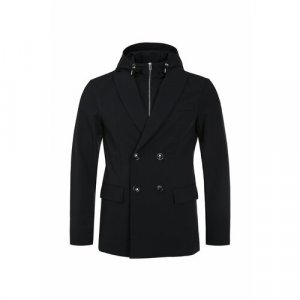 Пиджак , размер 46, черный EMPORIO ARMANI. Цвет: черный