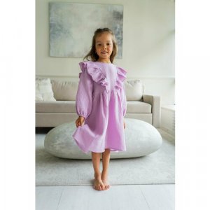 Платье , размер 128-134, фиолетовый Blueberry. Цвет: сиреневый/фиолетовый