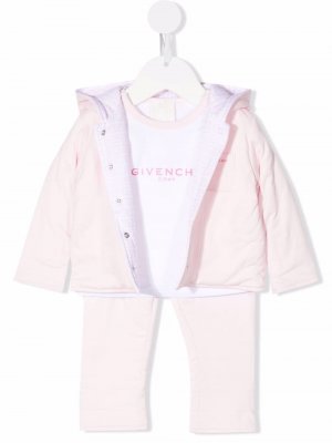Спортивный костюм-тройка Givenchy Kids. Цвет: розовый