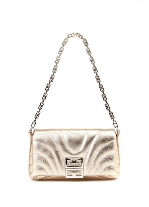 Женская кожаная сумка через плечо micro 4g soft gold Givenchy