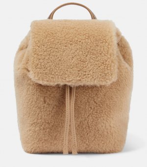 Рюкзак среднего размера из овечьей шерсти , бежевый Brunello Cucinelli