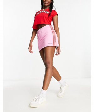 Розовая мини-юбка adidas Originals Island Club