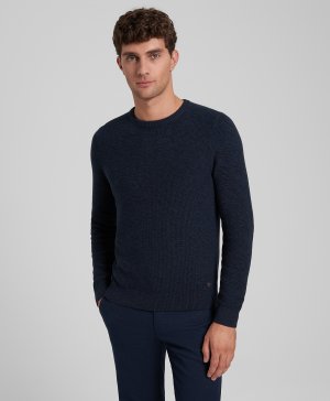 Пуловер трикотажный KWL-0883 NAVY HENDERSON. Цвет: синий