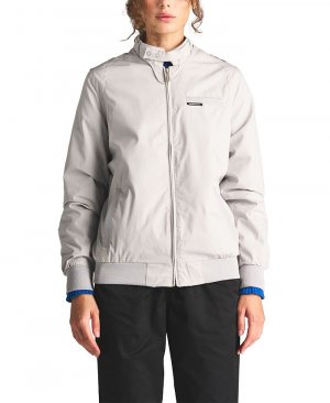 Женская классическая гоночная куртка Iconic (облегающего кроя) , цвет Light grey Members Only