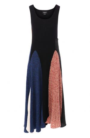Платье-миди из смеси шерсти и хлопка CALVIN KLEIN 205W39NYC. Цвет: разноцветный