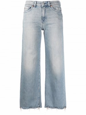 Укороченные джинсы Sabina с необработанными краями 3x1. Цвет: синий