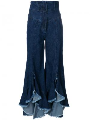 Расклешенные джинсы с рюшами Sara Battaglia
