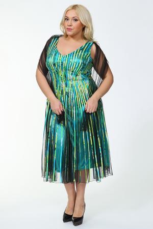 Платье Lia Mara. Цвет: цветной, зеленый