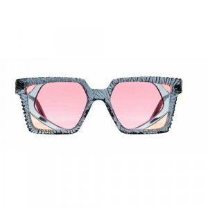 Солнцезащитные очки , розовый, голубой Kuboraum. Цвет: розовый/голубой