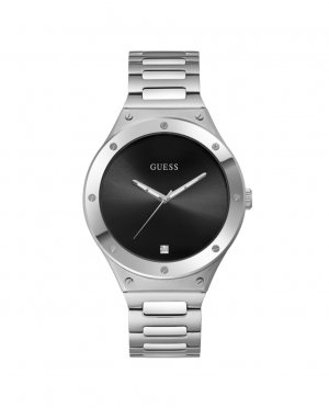 Мужские часы Scope GW0427G1 со стальным и серебряным ремешком , серебро Guess