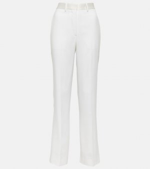 Прямые брюки с высокой посадкой , белый Victoria Beckham