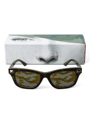 Солнцезащитные очки x Valentino Fornasetti. Цвет: зелёный