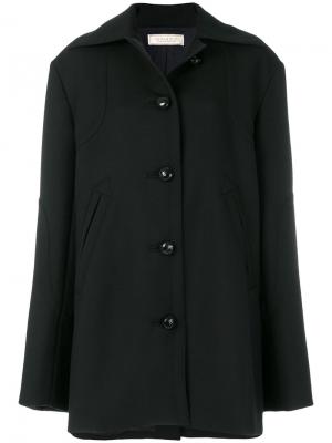 Пальто на пуговицах с длинными рукавами Nina Ricci. Цвет: чёрный