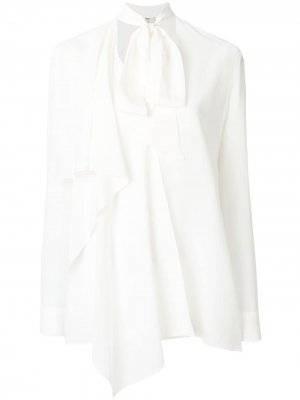 Блузка с искусственным жемчугом Fendi. Цвет: белый