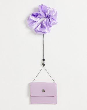 Набор сиреневого цвета из резинки для волос и кошелька пластиковых карт -Фиолетовый цвет SVNX