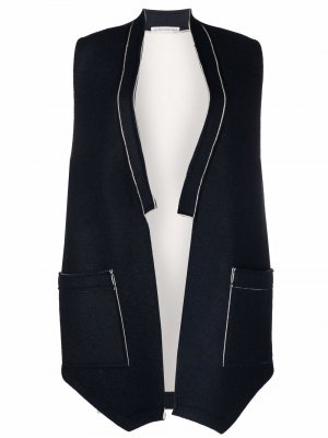 Однобортный пиджак без рукавов Stefano Mortari. Цвет: синий