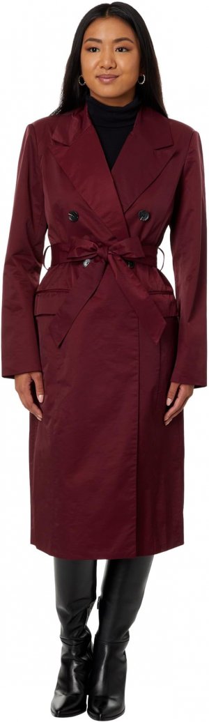 Плащ Stretch Cotton Belted Trench Coat , цвет Burgundy Avec Les Filles