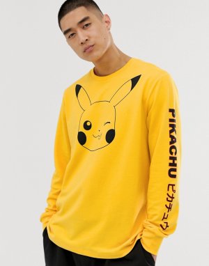 Желтый лонгслив x Pokémon Pikachu Criminal Damage. Цвет: желтый