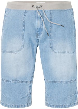 Длинные джинсы-шорты свободного кроя без застежек , голубой John Baner Jeanswear