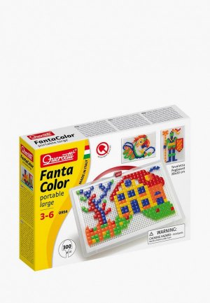 Набор игровой Quercetti Мозаика Fantacolor Portable large, 300 элементов. Цвет: разноцветный