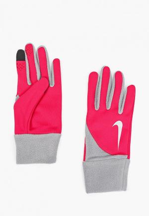 Перчатки беговые Nike WOMENS ELEMENT THERMAL RUN GLOVES. Цвет: розовый