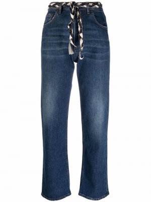 Прямые джинсы с завышенной талией Haikure. Цвет: синий