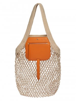 Хлопковая сетчатая сумка для покупок Ruba , оранжевый Nanushka