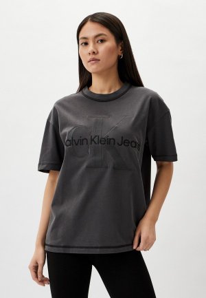 Футболка Calvin Klein Jeans. Цвет: серый