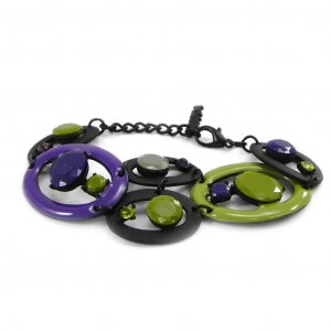 [I1487] - Пурпурно-зеленый дизайнерский браслет Melusine NOA