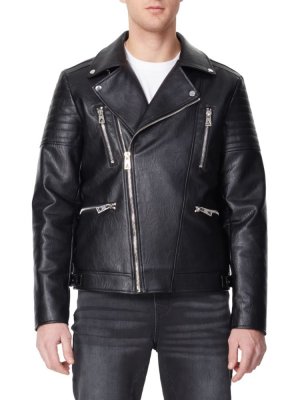 Байкерская куртка из искусственной кожи , черный Eleven Paris