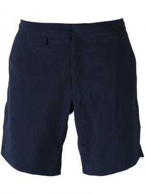 Классические пляжные шорты Sunspel. Цвет: синий